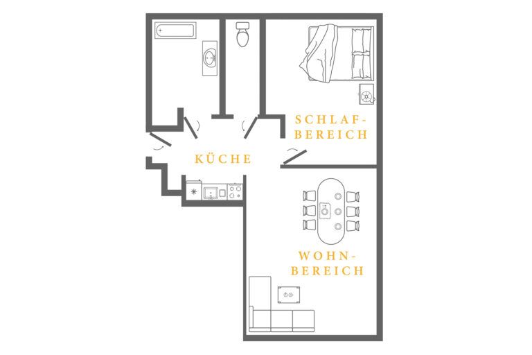 Zimmer 516 jako rzut poziomy